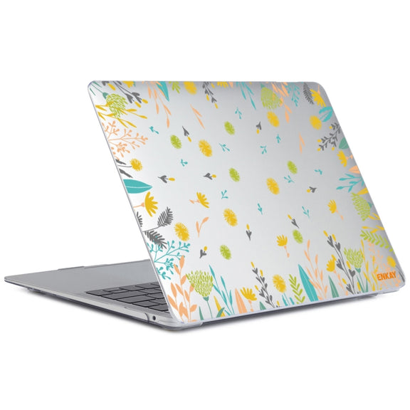 ENKAY Flower Series Pattern Laotop Protective Crystal Case for MacBook Pro 16 inch A2141(Dandelion)