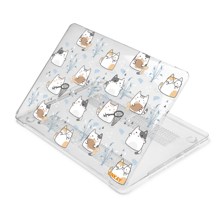 For MacBook Air 13.3 inch A1932 / A2179 / A2337 ENKAY Animal Series Pattern Laotop Protective Crystal Case(Cute Cat)
