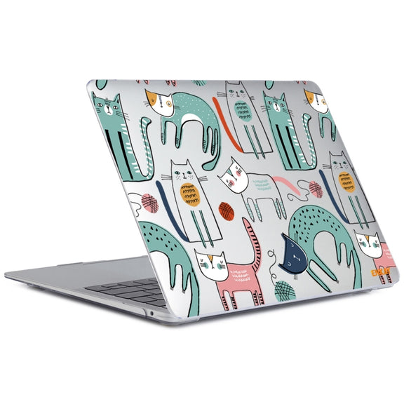 For MacBook Air 13.3 inch A1932 / A2179 / A2337 ENKAY Animal Series Pattern Laotop Protective Crystal Case(Thin Cat)