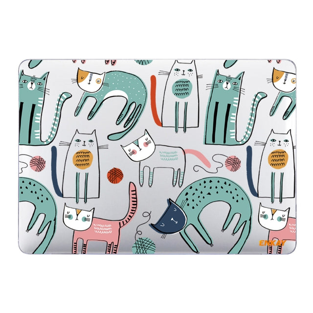 For MacBook Air 13.3 inch A1932 / A2179 / A2337 ENKAY Animal Series Pattern Laotop Protective Crystal Case(Thin Cat)
