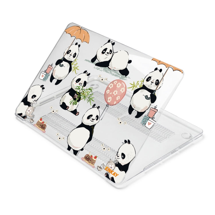 For MacBook Air 13.3 inch A1932 / A2179 / A2337 ENKAY Animal Series Pattern Laotop Protective Crystal Case(Panda) - MacBook Air Cases by ENKAY | Online Shopping South Africa | PMC TechLife