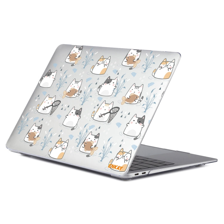 ENKAY Animal Series Pattern Laotop Protective Crystal Case For MacBook Pro 13.3 inch A2251 / A2289 / A2338 2020(Cute Cat) - MacBook Pro Cases by ENKAY | Online Shopping South Africa | PMC TechLife | Buy Now Pay Later Mobicred