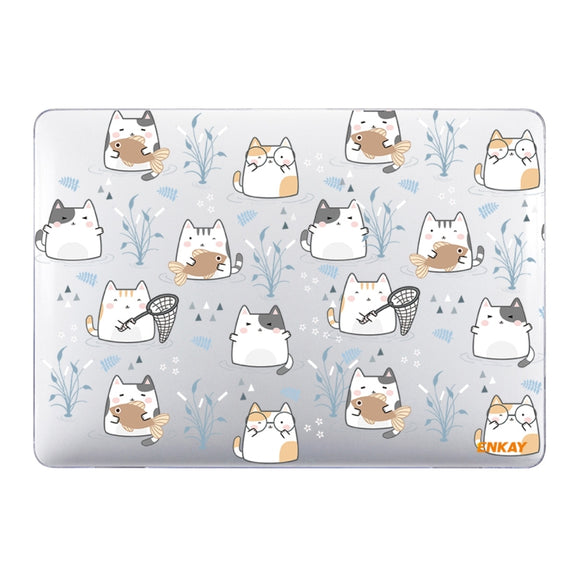 ENKAY Animal Series Pattern Laotop Protective Crystal Case For MacBook Pro 15.4 inch A1707 / A1990(Cute Cat)