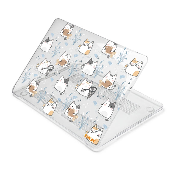 ENKAY Animal Series Pattern Laotop Protective Crystal Case For MacBook Pro 16 inch A2141(Cute Cat)