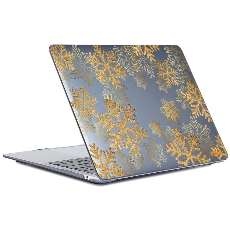 ENKAY Vintage Pattern Series Laotop Protective Crystal Case For MacBook Air 13.3 inch A1932 / A2179 / A2337(Golden Snowflake) - MacBook Air Cases by ENKAY | Online Shopping South Africa | PMC TechLife | Buy Now Pay Later Mobicred