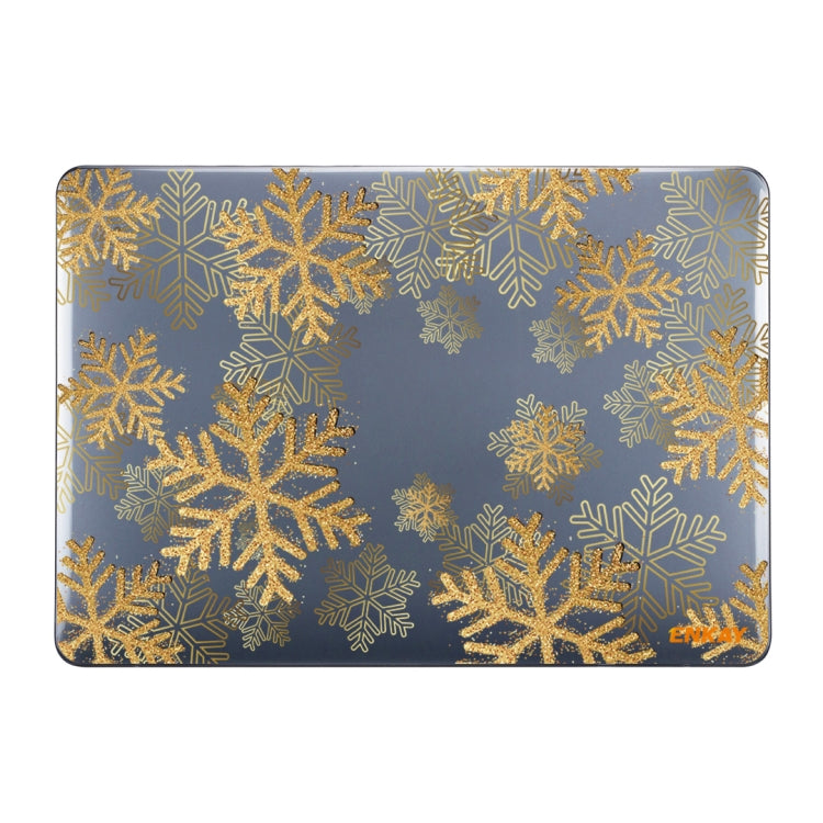 ENKAY Vintage Pattern Series Laotop Protective Crystal Case For MacBook Pro 14.2 inch A2442 (2021)(Golden Snowflake) - MacBook Pro Cases by ENKAY | Online Shopping South Africa | PMC TechLife | Buy Now Pay Later Mobicred