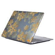 ENKAY Vintage Pattern Series Laotop Protective Crystal Case For MacBook Pro 14.2 inch A2442 (2021)(Golden Snowflake)