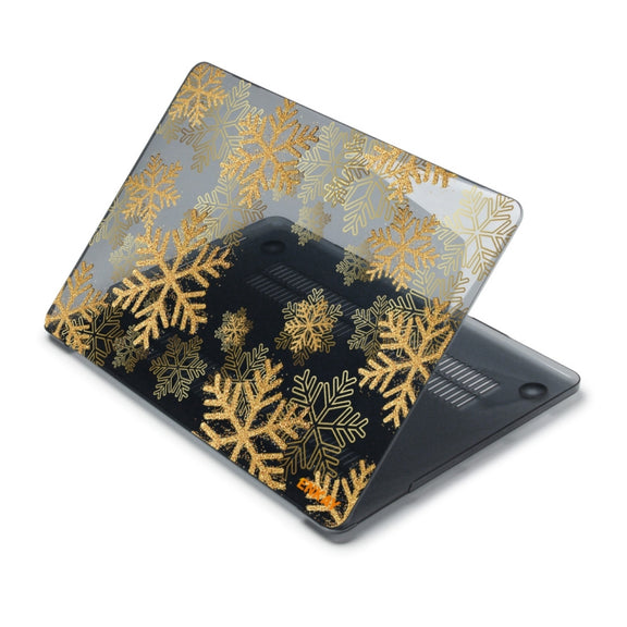 ENKAY Vintage Pattern Series Laotop Protective Crystal Case For MacBook Pro 16 inch A2141(Golden Snowflake)