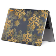 ENKAY Vintage Pattern Series Laotop Protective Crystal Case For MacBook Pro 16 inch A2141(Golden Snowflake)
