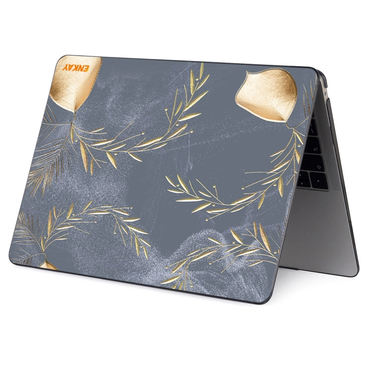 ENKAY Vintage Pattern Series Laotop Protective Crystal Case For MacBook Pro 16 inch A2141(Wild Oats)