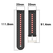 Compatible with Garmin vivoMove Style 20mm Silicone Watch Band(Olive Green Black)