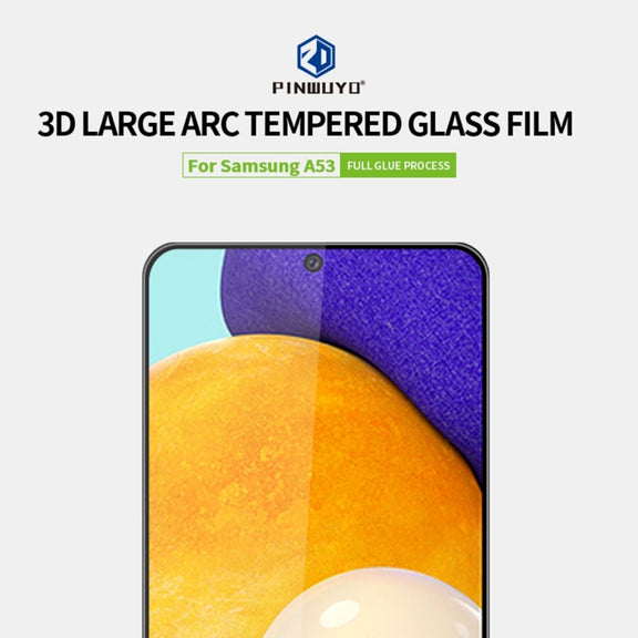 For Samsung Galaxy A53 5G PINWUYO 9H 3D Explosion-proof Tempered Glass Full Film(Black)