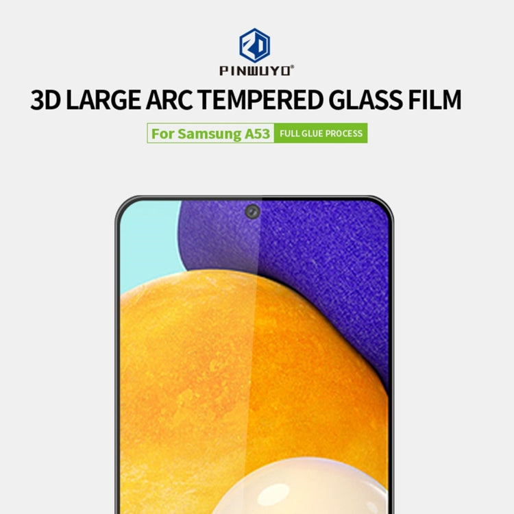For Samsung Galaxy A53 5G PINWUYO 9H 3D Explosion-proof Tempered Glass Full Film(Black)
