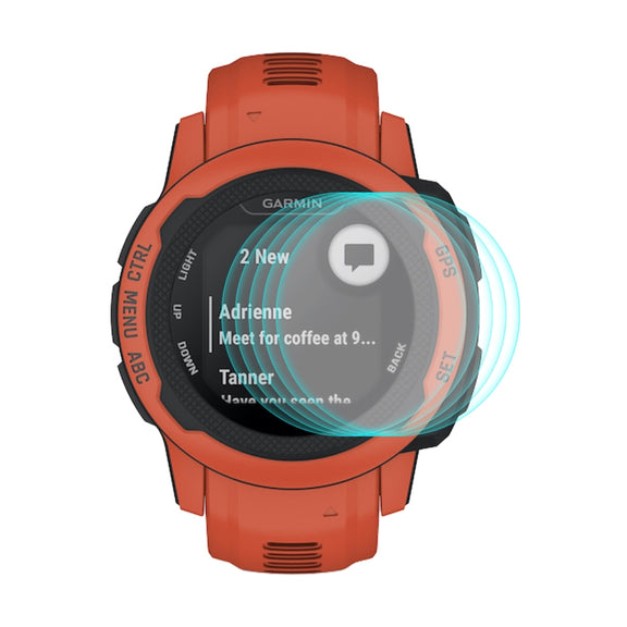 5 PCS ENKAY 0.2mm 9H Tempered Glass Screen Protector Watch Film Compatible with Garmin Instinct 2S