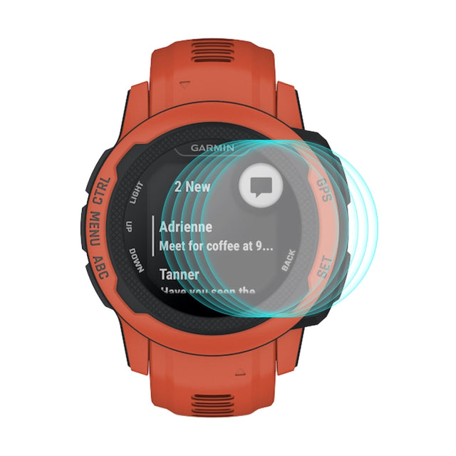 5 PCS ENKAY 0.2mm 9H Tempered Glass Screen Protector Watch Film Compatible with Garmin Instinct 2S
