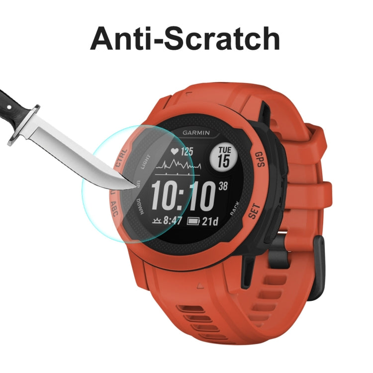 5 PCS ENKAY 0.2mm 9H Tempered Glass Screen Protector Watch Film Compatible with Garmin Instinct 2