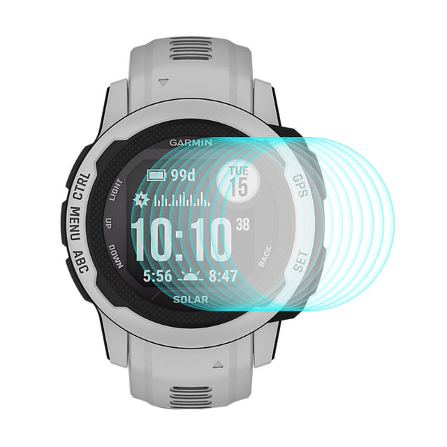 10 PCS ENKAY 0.2mm 9H Tempered Glass Screen Protector Watch Film Compatible with Garmin Instinct 2