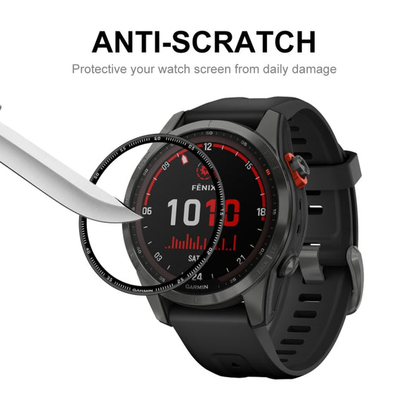 5 PCS ENKAY 3D Full Coverage Soft PC Edge + PMMA HD Screen Protector Film Compatible with Garmin Fenix 7S