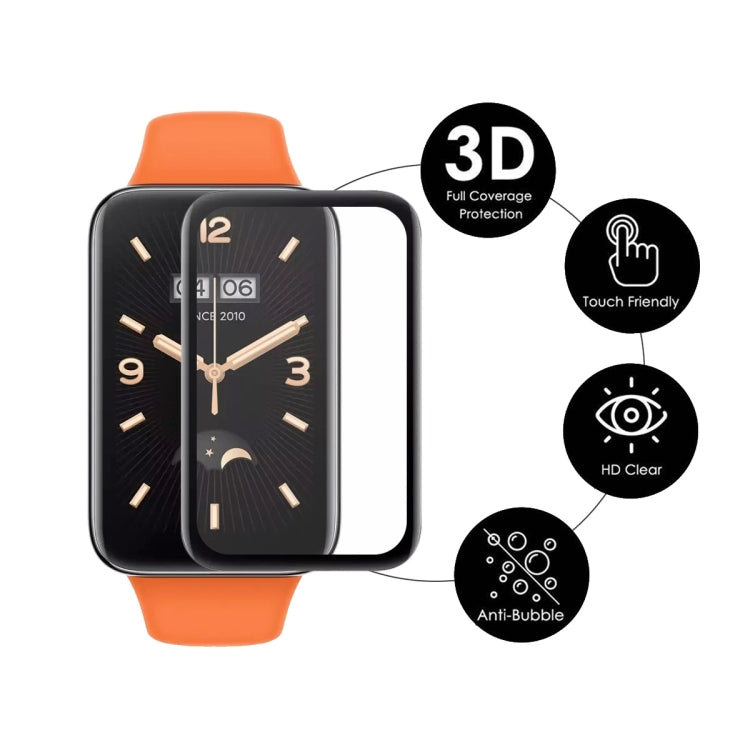 5 PCS For Xiaomi Band 7 Pro ENKAY 3D Full Coverage Soft PC Edge + PMMA HD Screen Protector Film