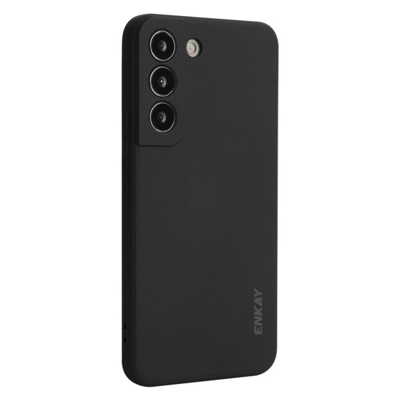 For Samsung Galaxy S22+ 5G ENKAY Liquid Silicone Soft Shockproof Phone Case(Black)