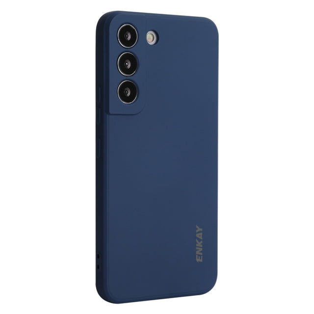 For Samsung Galaxy S22+ 5G ENKAY Liquid Silicone Soft Shockproof Phone Case(Dark Blue)