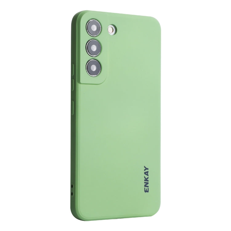 For Samsung Galaxy S22+ 5G ENKAY Liquid Silicone Soft Shockproof Phone Case(Light Green) - Galaxy S22+ 5G Cases by ENKAY | Online Shopping South Africa | PMC TechLife | Buy Now Pay Later Mobicred