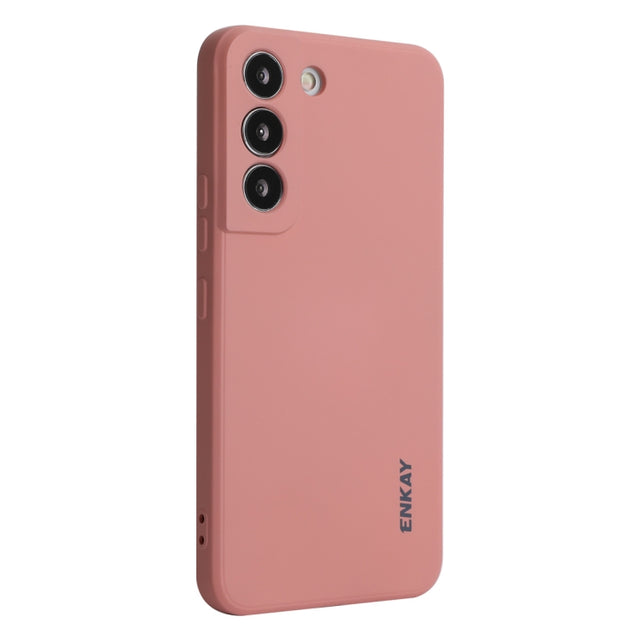 For Samsung Galaxy S22+ 5G ENKAY Liquid Silicone Soft Shockproof Phone Case(Pink)