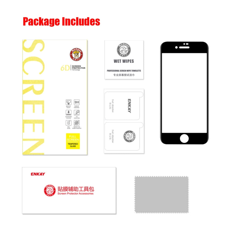 For iPhone SE 2022 / SE 2020 / 8 / 7 ENKAY Full Glue 6D Tempered Glass Anti-scratch Film - iPhone SE 2022 / 2020 Tempered Glass by ENKAY | Online Shopping South Africa | PMC TechLife | Buy Now Pay Later Mobicred