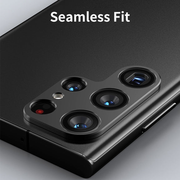 For Samsung Galaxy S22 Ultra 5G ENKAY Aluminium Alloy Camera Lens Protector Full Cover(Black)