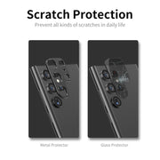 For Samsung Galaxy S22 Ultra 5G ENKAY Aluminium Alloy Camera Lens Protector Full Cover(Black)