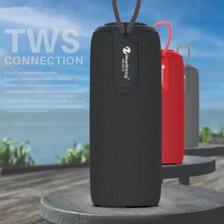NewRixing NR8013 10W TWS Portable Wireless Stereo Speaker Support TF Card / FM(Red) - free shipping - PMC TechLife - Order now!