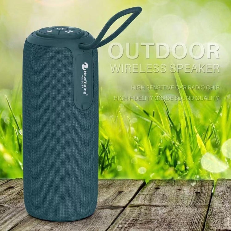 NewRixing NR8013 10W TWS Portable Wireless Stereo Speaker Support TF Card / FM(Green) - free shipping - PMC TechLife - Order now!