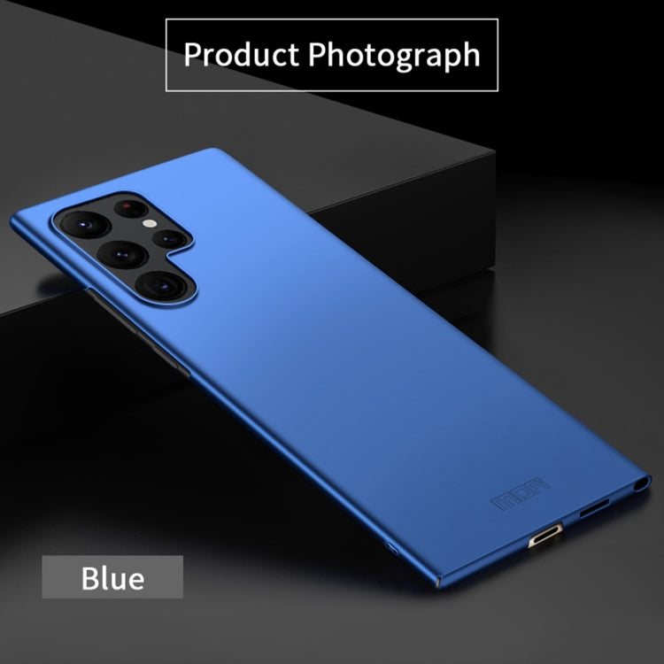 For Samsung Galaxy S22 Ultra 5G MOFI Frosted PC Ultra-thin Hard Case(Blue)