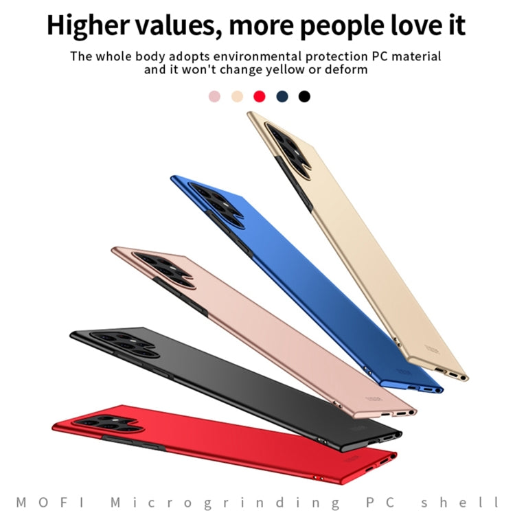 For Samsung Galaxy S22 Ultra 5G MOFI Frosted PC Ultra-thin Hard Case(Blue)