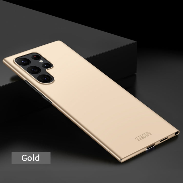 For Samsung Galaxy S22 Ultra 5G MOFI Frosted PC Ultra-thin Hard Case(Gold) - free shipping - PMC Jewellery - Order now!