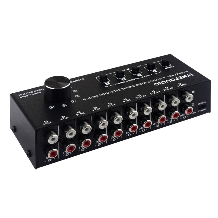 6 In 4 Out RCA Audio Switcher Signal Selector Distribute Device Switch Control -  by PMC Jewellery | Online Shopping South Africa | PMC Jewellery | Buy Now Pay Later Mobicred