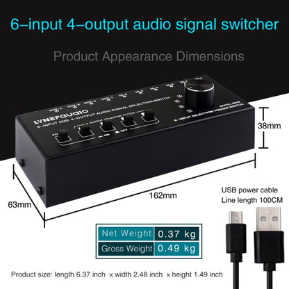 6 In 4 Out RCA Audio Switcher Signal Selector Distribute Device Switch Control -  by PMC Jewellery | Online Shopping South Africa | PMC Jewellery | Buy Now Pay Later Mobicred