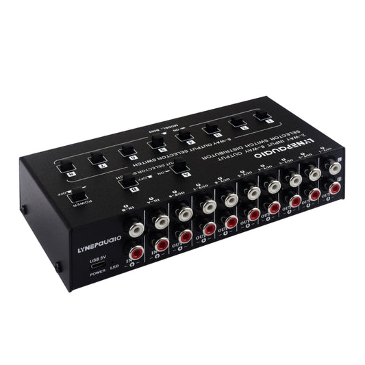 2 In 8 Out RCA Audio Frequency Signal Select Switch Distributor - free shipping - PMC Jewellery - Order now!
