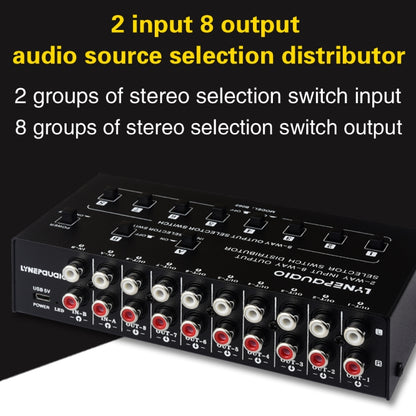 2 In 8 Out RCA Audio Frequency Signal Select Switch Distributor - free shipping - PMC Jewellery - Order now!