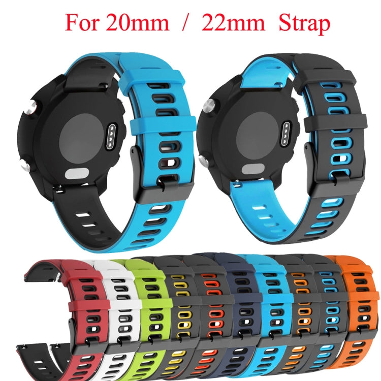 For Huawei Watch GT2 46mm 22mm Mixed-Color Silicone Watch Band(White+Orange) - Watch Bands by PMC TechLife | Online Shopping South Africa | PMC TechLife | Buy Now Pay Later Mobicred