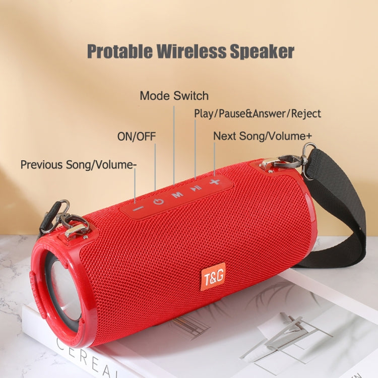 T&G TG324 High Power Waterproof Portable Bluetooth Speaker Support FM / TF Card(Red) - free shipping - PMC TechLife - Order now!