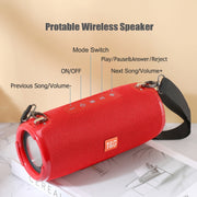 T&G TG324 High Power Water-resistant Portable Bluetooth Speaker Support FM / TF Card(Red)