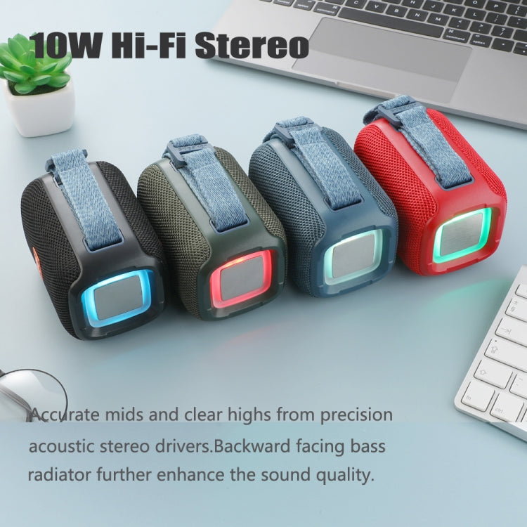 T&G TG339 RGB Light 5W Waterproof Portable Bluetooth Speaker(Green) - Desktop Speaker by T&G | Online Shopping South Africa | PMC TechLife
