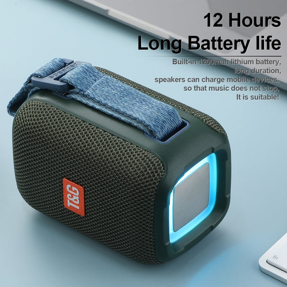 T&G TG339 RGB Light 5W Water-resistant Portable Bluetooth Speaker(Blue)