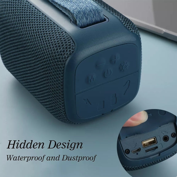 T&G TG339 RGB Light 5W Water-resistant Portable Bluetooth Speaker(Blue)