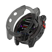 Compatible with Garmin Epix Gen2 Non-full Coverage Hollow TPU Watch Case(Transparent Black)