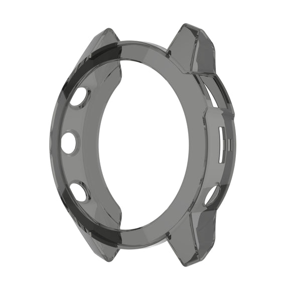 Compatible with Garmin Epix Gen2 Non-full Coverage Hollow TPU Watch Case(Transparent Black)