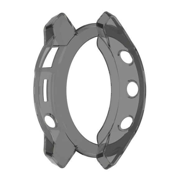 Compatible with Garmin Epix Gen2 Non-full Coverage Hollow TPU Watch Case(Transparent Black)