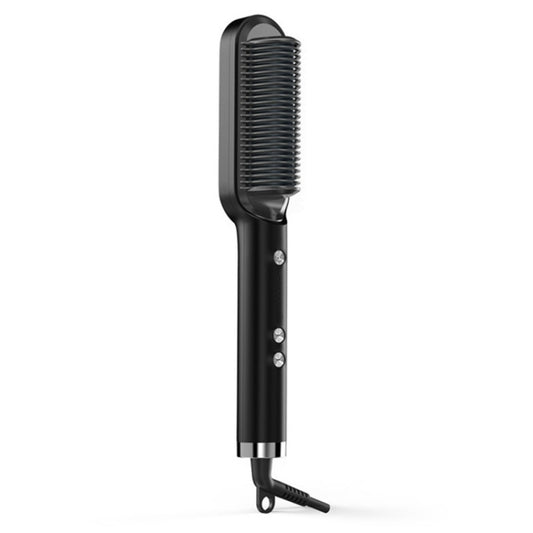 K-SKIN KD380 Hair Straightener Electric Straight Hair Curler Comb Brush PTC Heating Ceramic Straight Hair Brush, EU Plug(Black) - free shipping - PMC Jewellery - Order now!