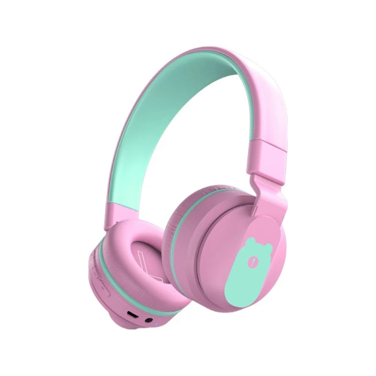 BOBo+ Adults & Kids Cute Bluetooth 5.0 Bass Noise Cancelling Headset with Mic(Pink) - Headset & Headphone by PMC TechLife | Online Shopping South Africa | PMC TechLife
